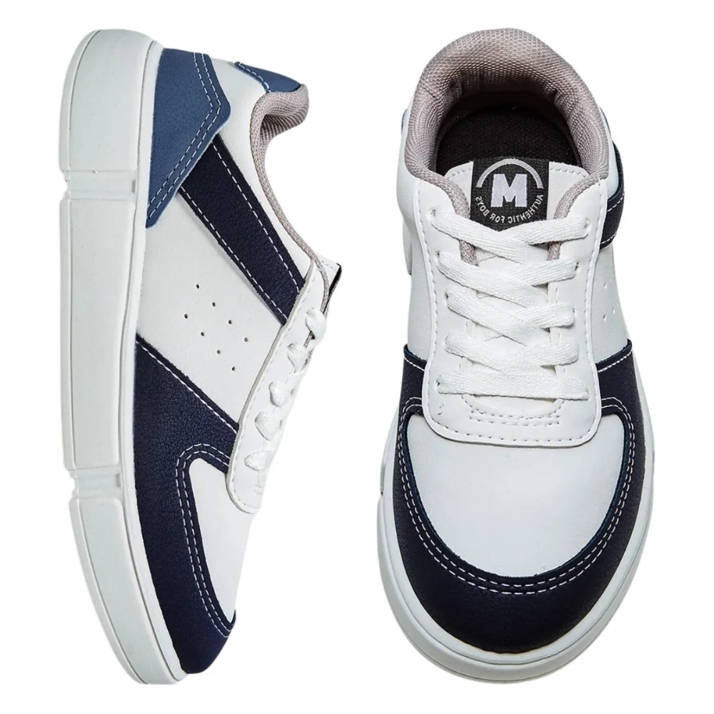 Tenis Molekinho Bicolor Masculino Conforto e Estilo Branco/Marinho 5