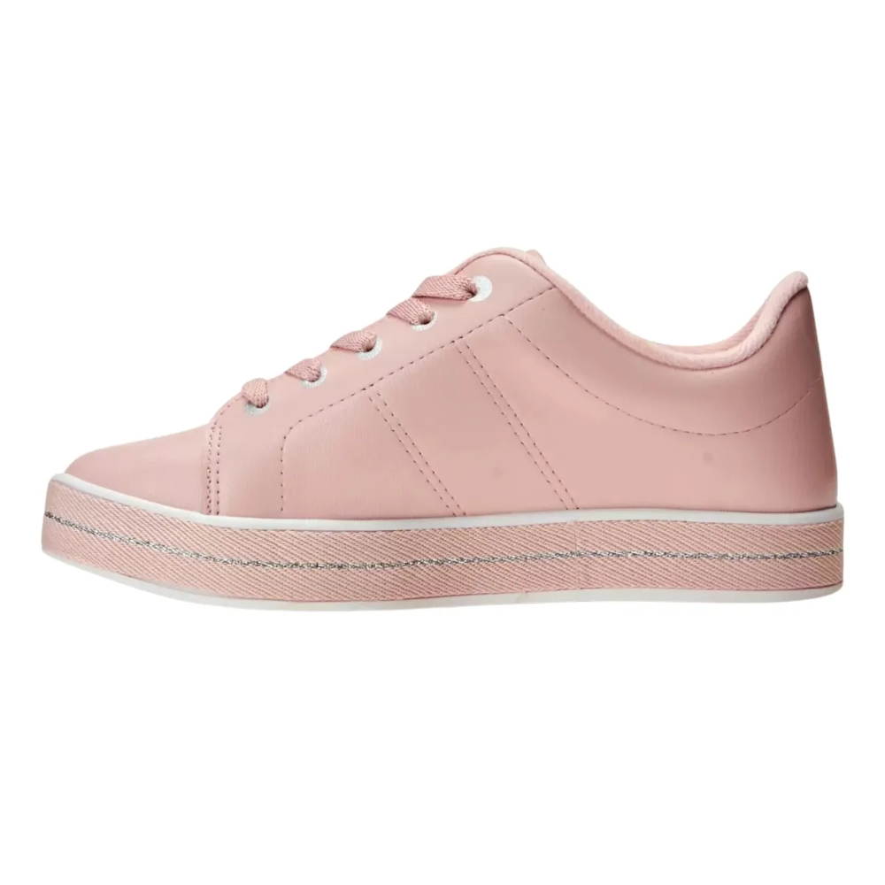 Tenis Molekinha Brilho Rosa Prata Infantil Rosa/Prata 5