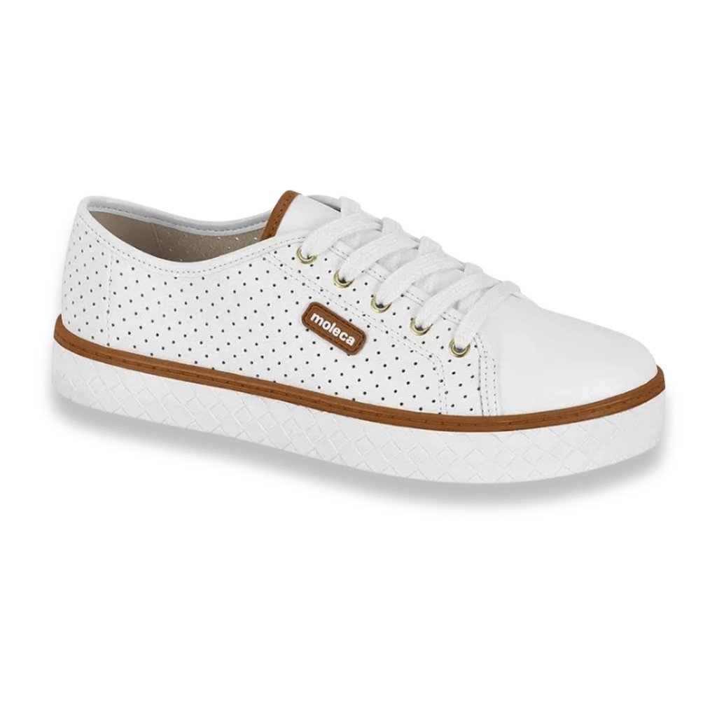 Tenis Moleca Moda Microperfuros Branco Feminino 5712205 Branco 1