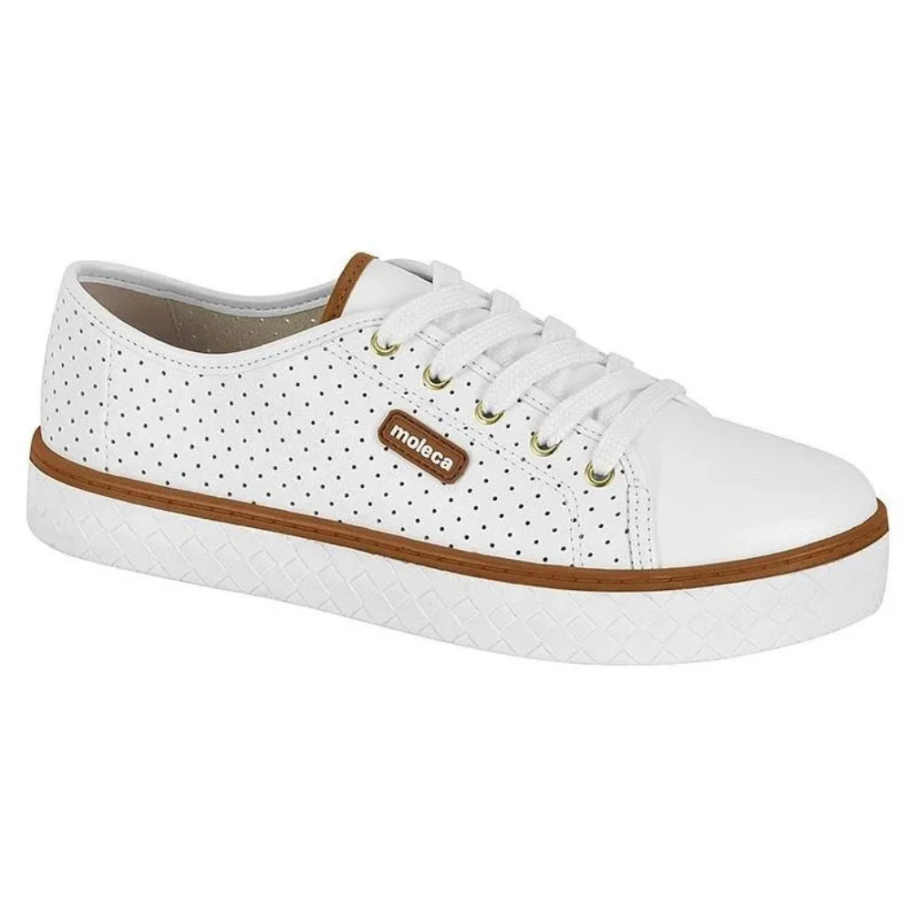 Tenis Moleca Moda Microperfuros Branco Feminino 5712205 Branco 2
