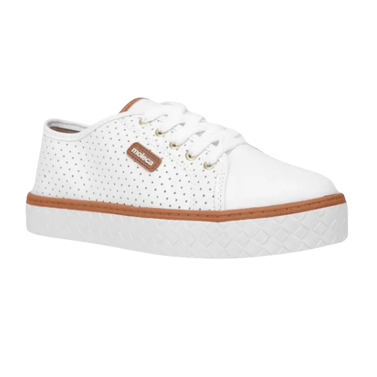 Tenis Moleca Moda Microperfuros Branco Feminino 5712205 Branco 7