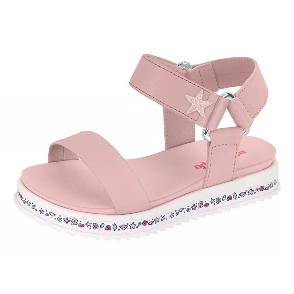 Sandalia Molekinha Estrela Rosa Conforto e Estilo Rosa 3