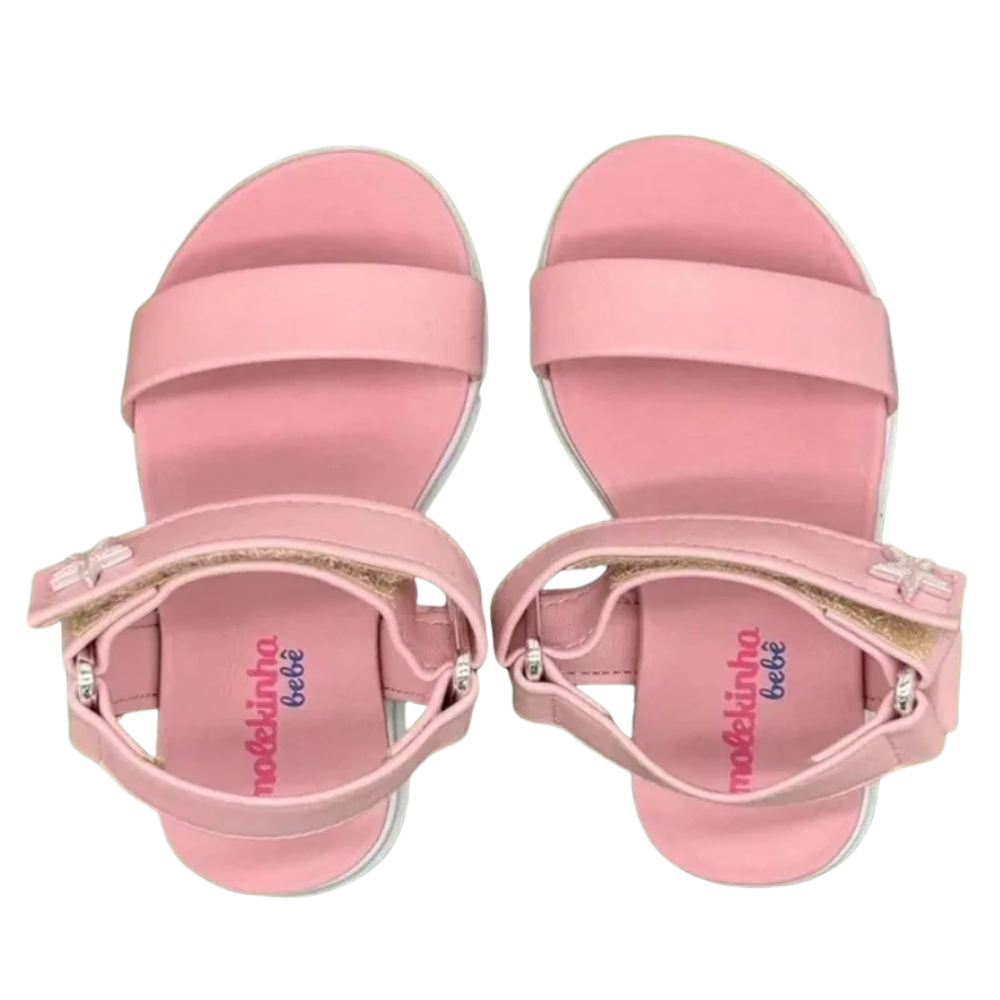 Sandalia Molekinha Estrela Rosa Conforto e Estilo Rosa 4