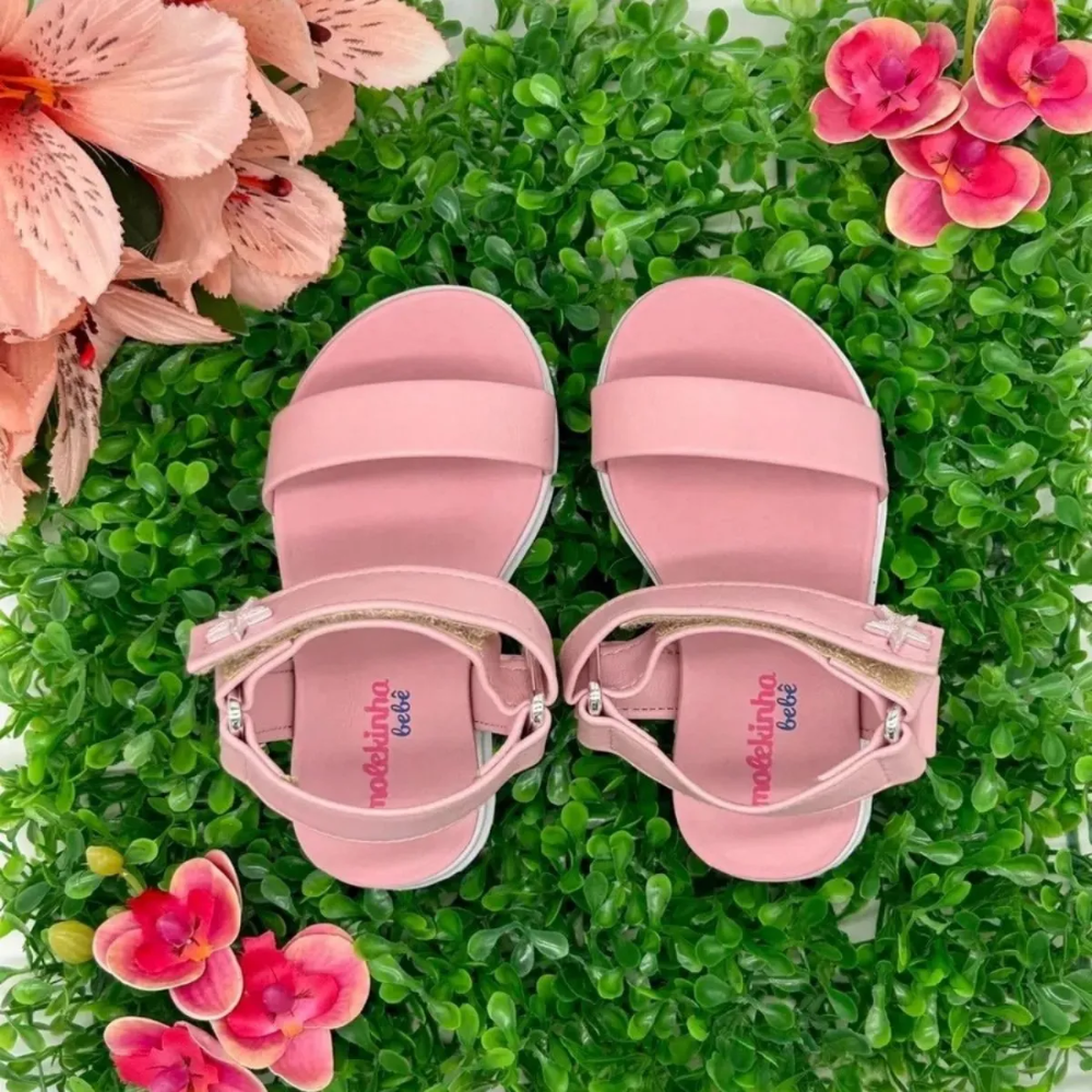 Sandalia Molekinha Estrela Rosa Conforto e Estilo Rosa 6