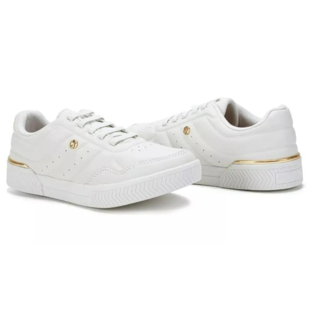 Tenis Kolosh Feminino Calce Facil Branco Branco 4