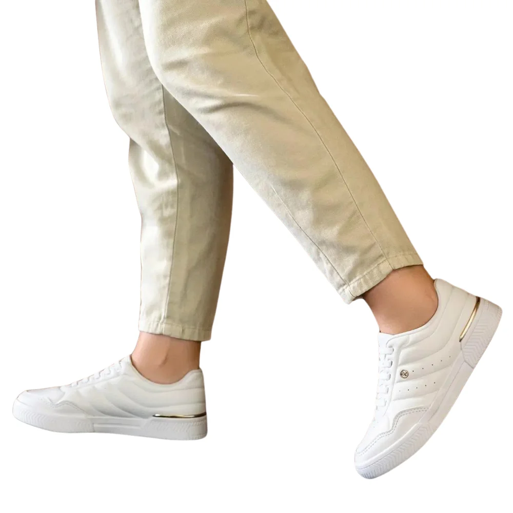 Tenis Kolosh Feminino Calce Facil Branco Branco 6