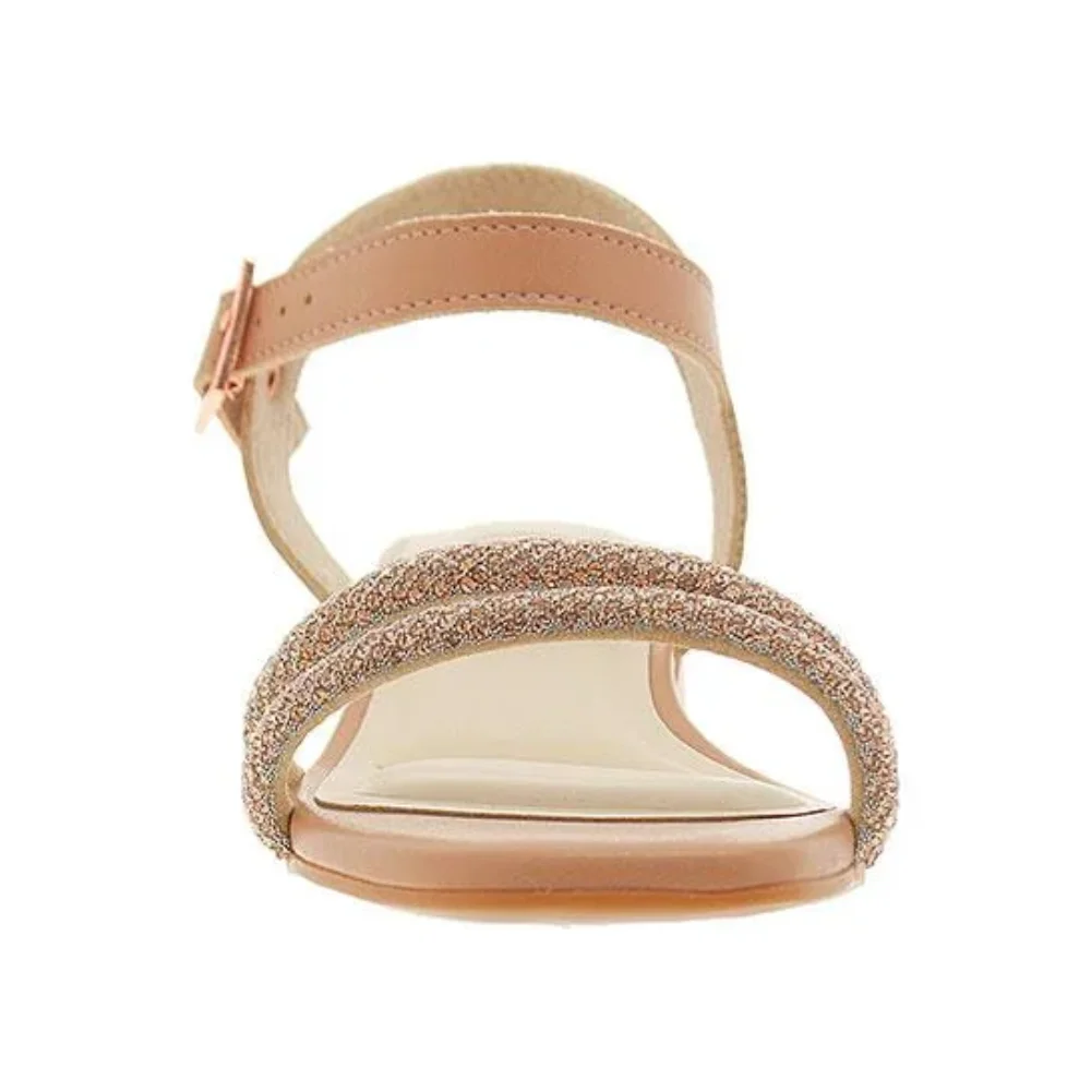 Sandalia Infantil Molekinha Tamanco Feminina Nude 2347107 Nude/Ouro Rosado 3