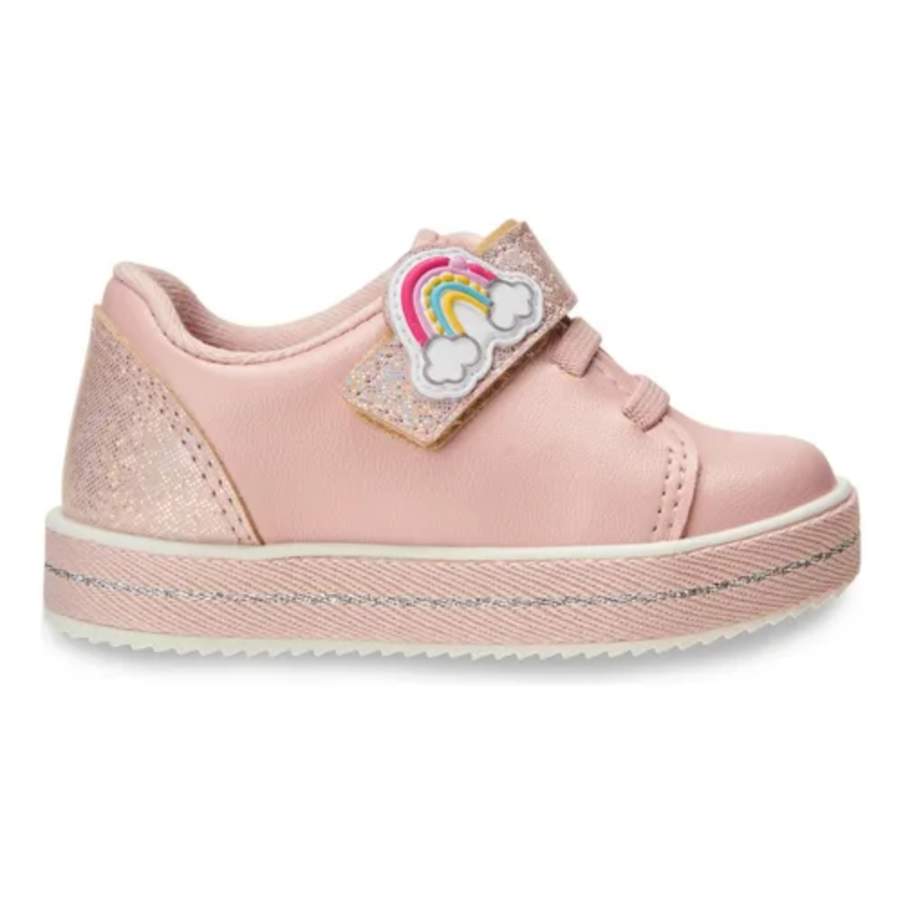 Tenis Molekinha Arco Iris Glitter Rosa Encanto Infantil