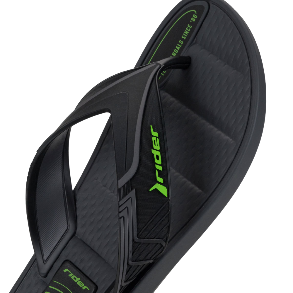 Chinelo Rider Dedo Sprint Masculino Preto e Verde 12015 Grafite/Preto/Verde 2