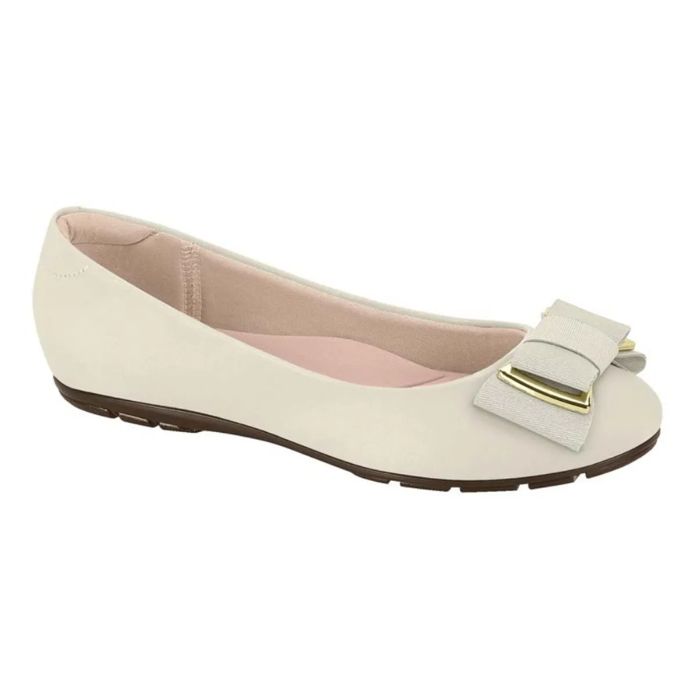 Sapatilha Moleca Feminina Laco Elegante Branco Off