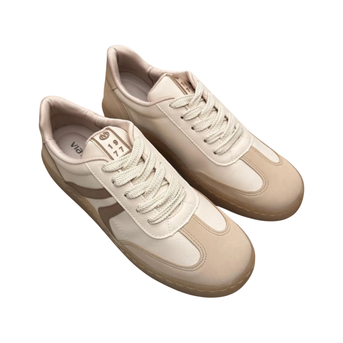 Via Marte Tenis Nobuck Conforto e Estilo Bege 3
