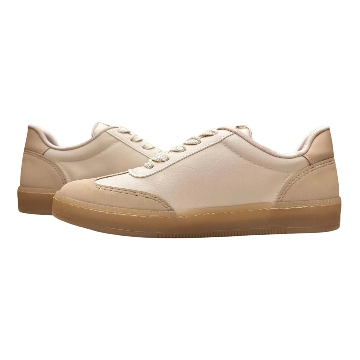 Via Marte Tenis Nobuck Conforto e Estilo Bege 4