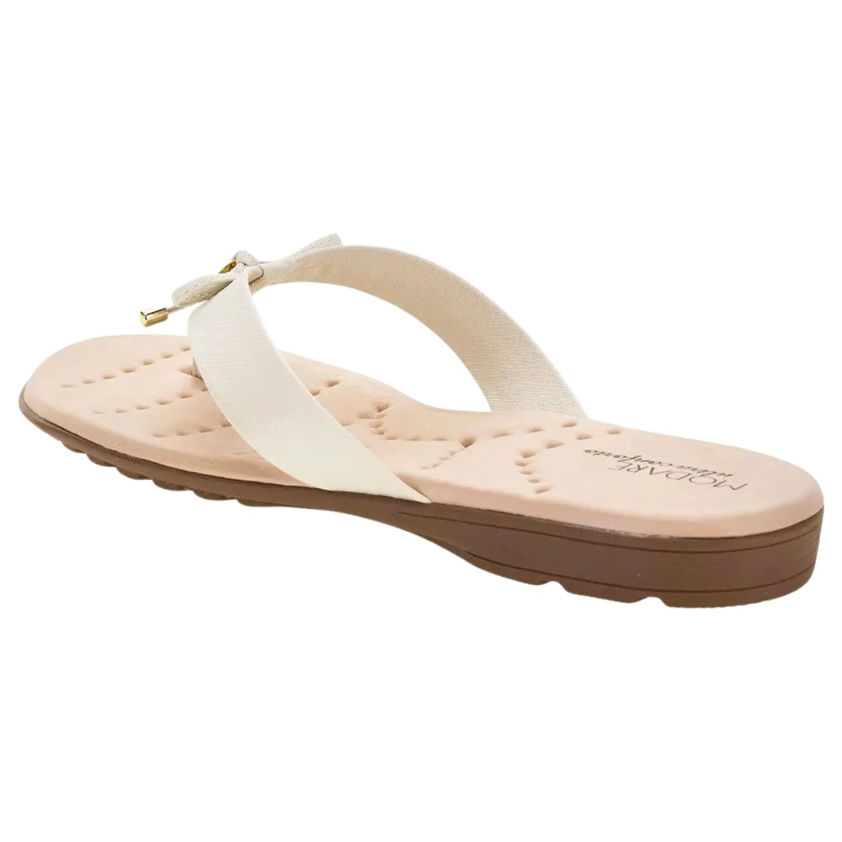 Tamanco Modare Comfort Laco Feminino Elegancia Creme