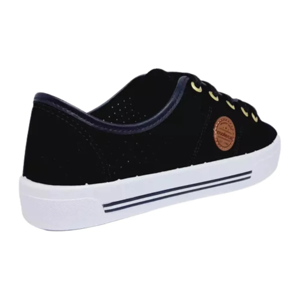 Tenis Moleca Feminino Preto Cadarco Conforto Preto 3