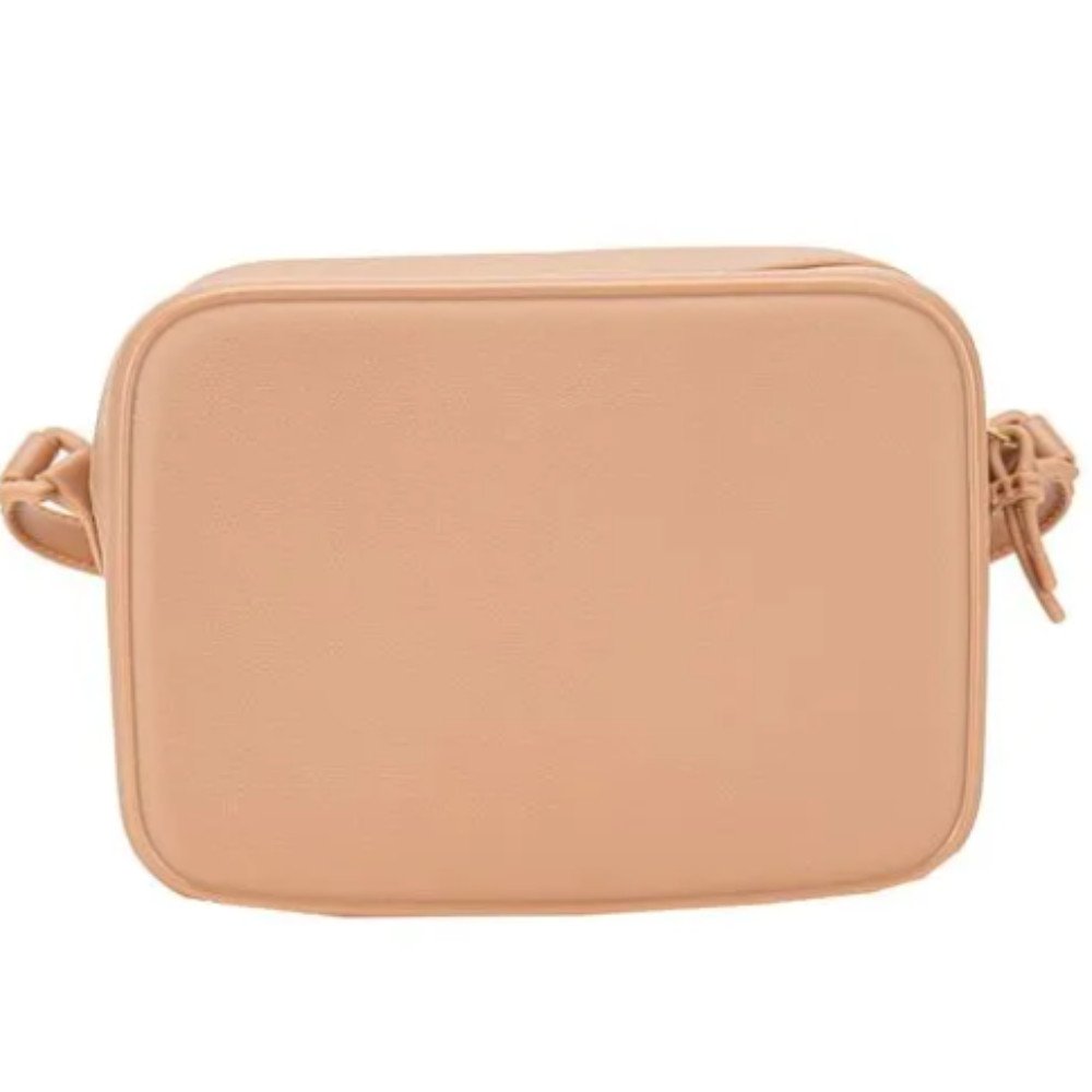 Bolsa Moleca Transversal Casual Detalhes Metalizados Feminina Camel Camel 5