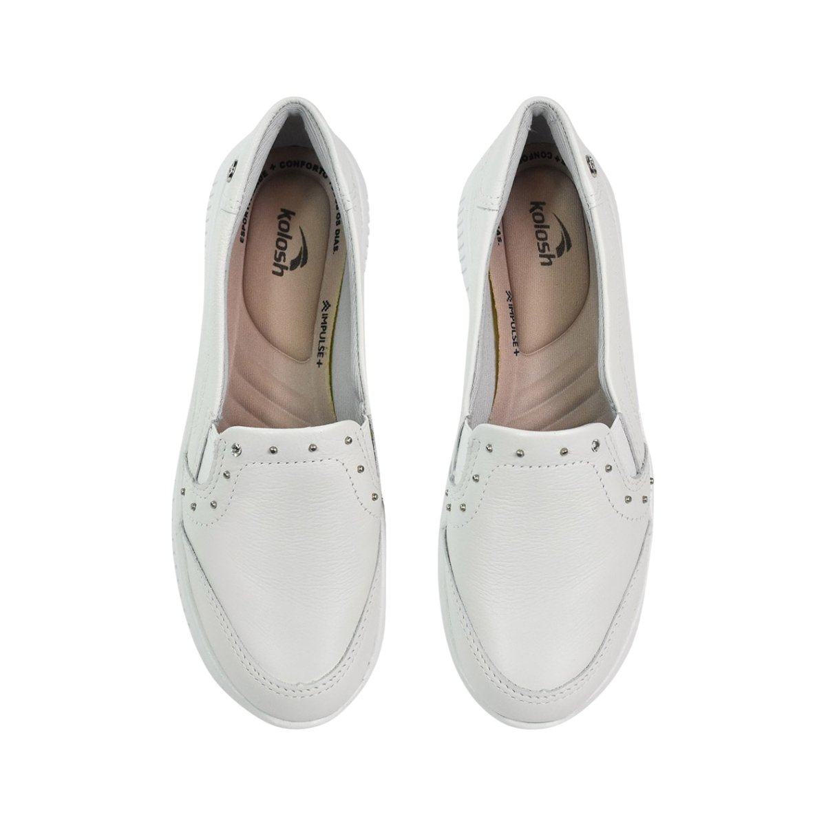 Tenis Kolosh Feminino Branco Calce Facil Elegante Branco 4