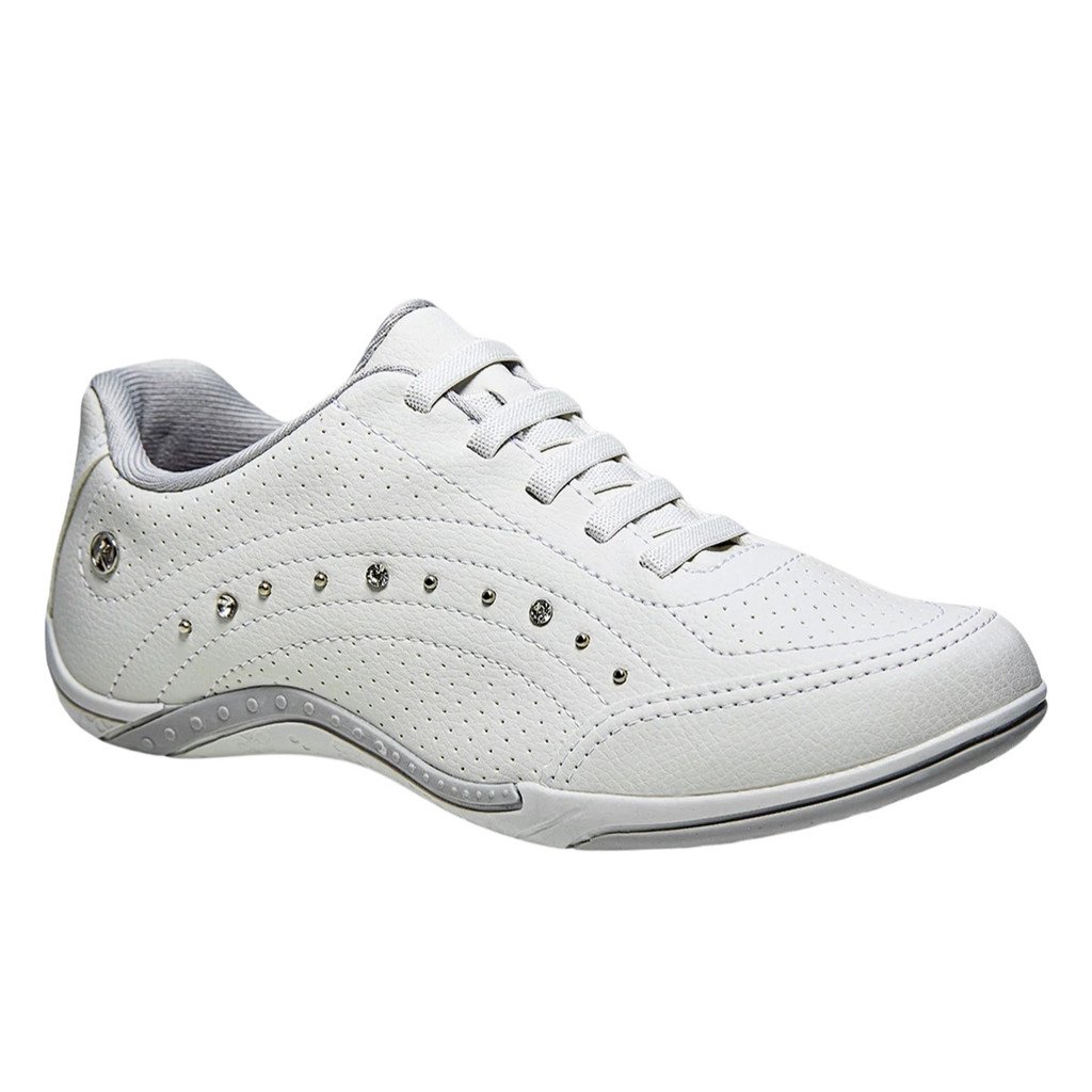 Kolosh Tenis Feminino Off White Pedraria e Microfuros