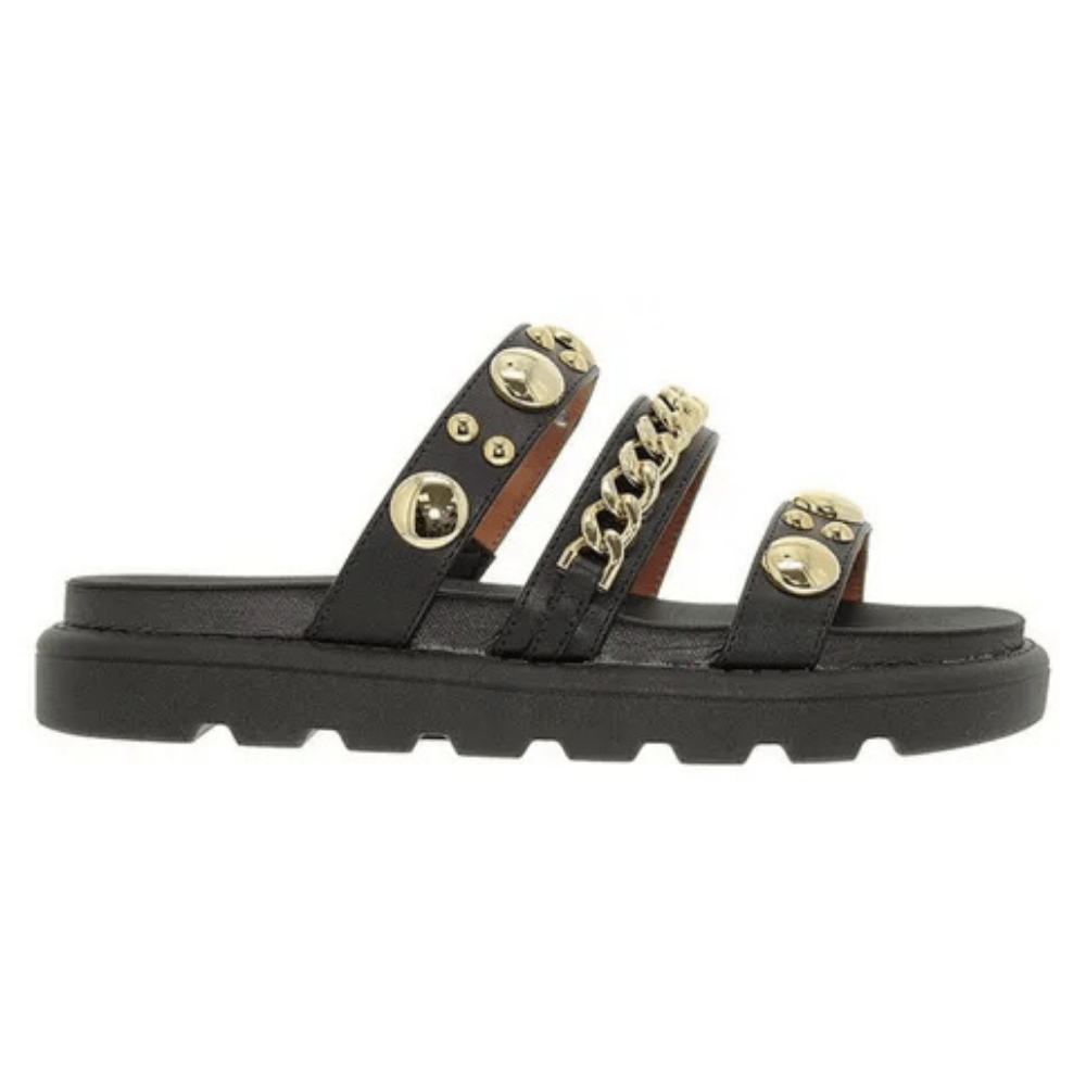 Tamanco Vizzano Feminino Preto Tratorado Pedrarias Preto 3