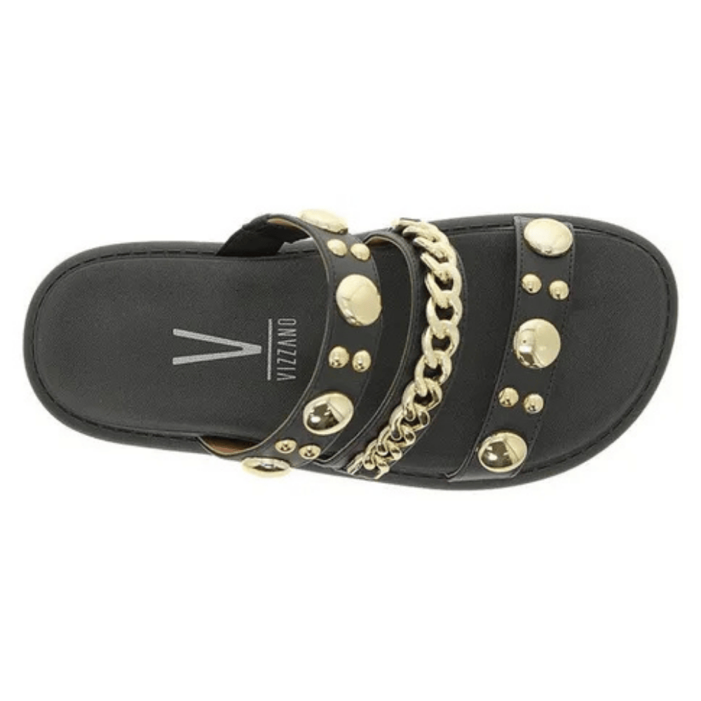 Tamanco Vizzano Feminino Preto Tratorado Pedrarias Preto 4