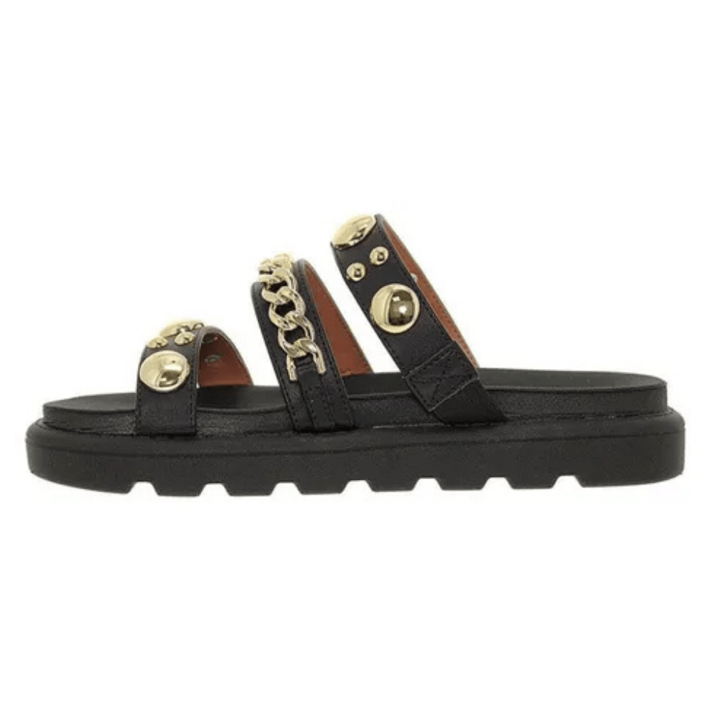 Tamanco Vizzano Feminino Preto Tratorado Pedrarias Preto 5