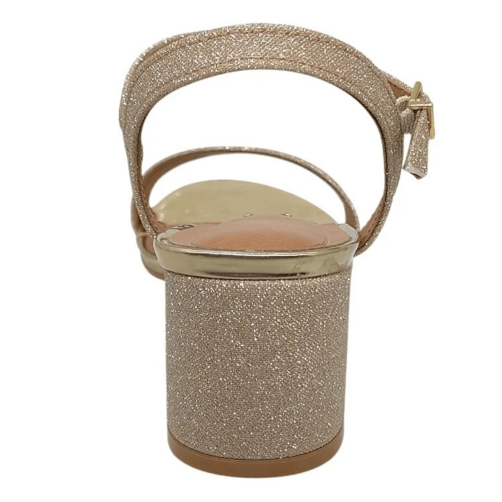 Sandalia Vizzano Feminina Dourada Salto Bloco Fivela Dourado 3