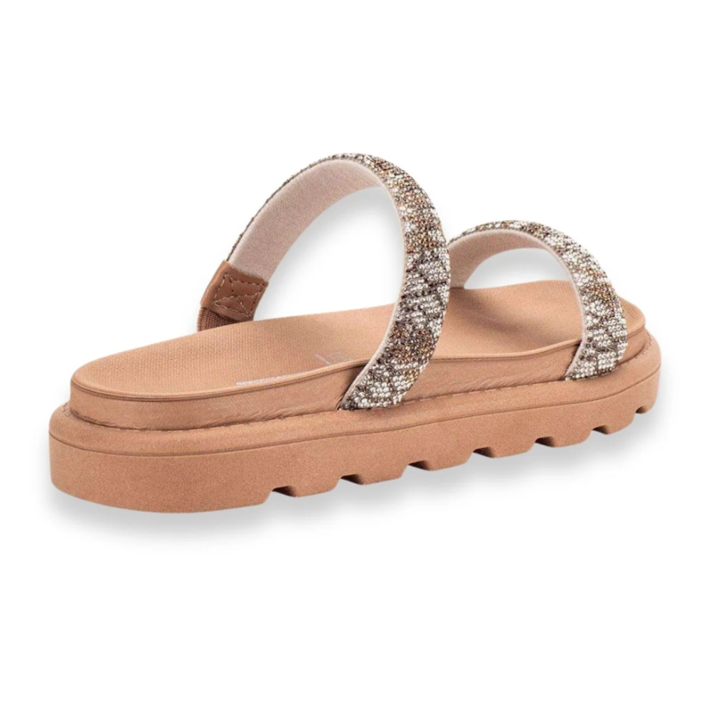 Papete Vizzano Pedraria Elegancia Tratorada Feminina Bege 3