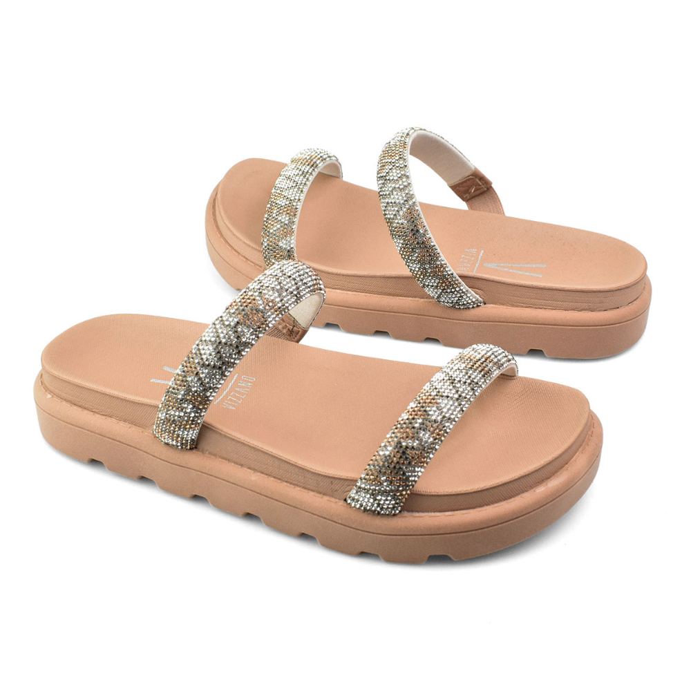 Papete Vizzano Pedraria Elegancia Tratorada Feminina Bege 6