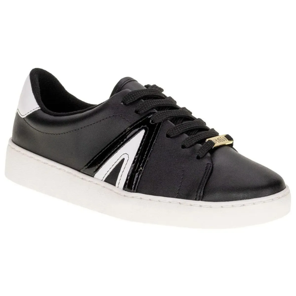 Sapato Casual Feminino Tenis Vizzano Preto Preto/Branco 1