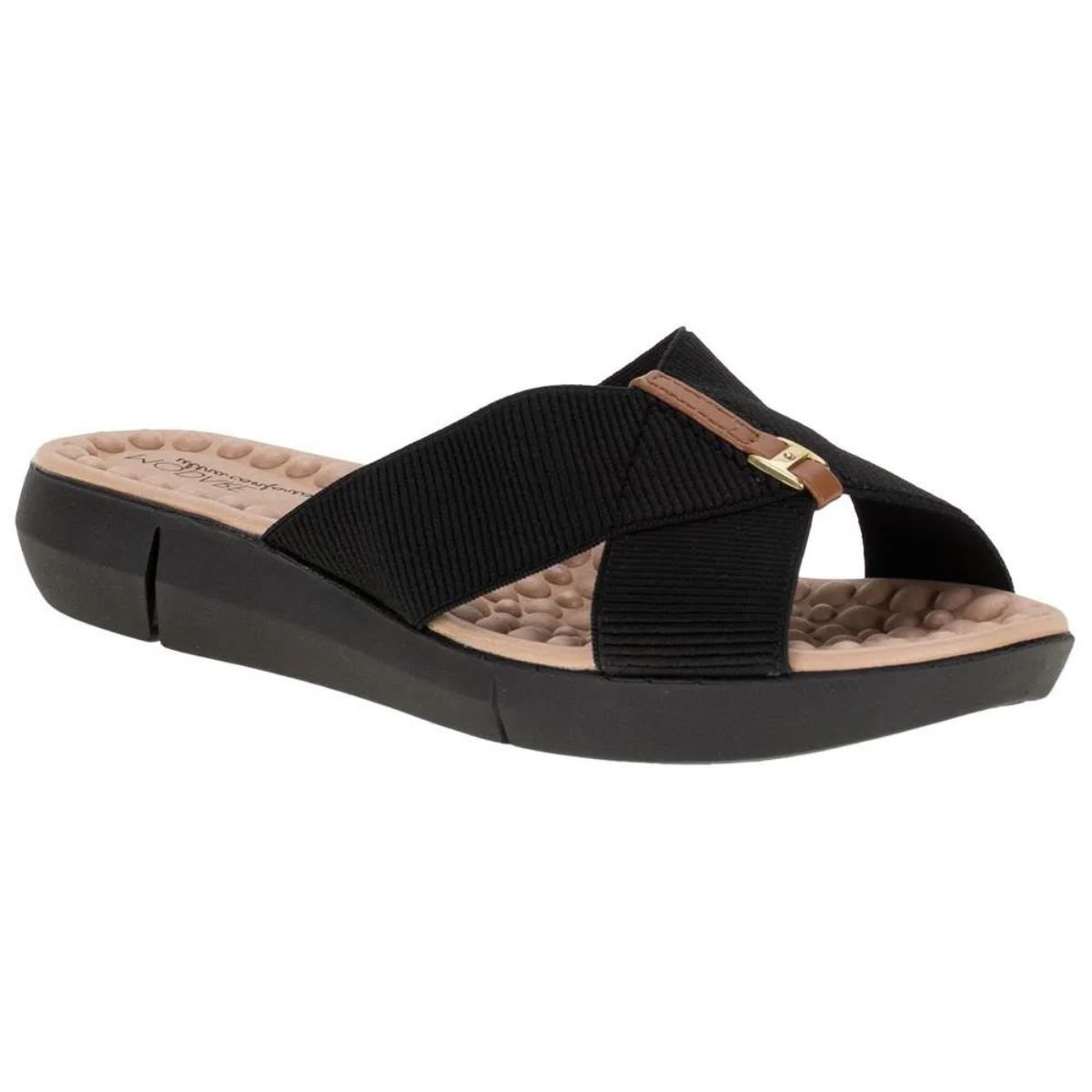 Tamanco Modare Comfort Sola Media Feminino Preto 174408