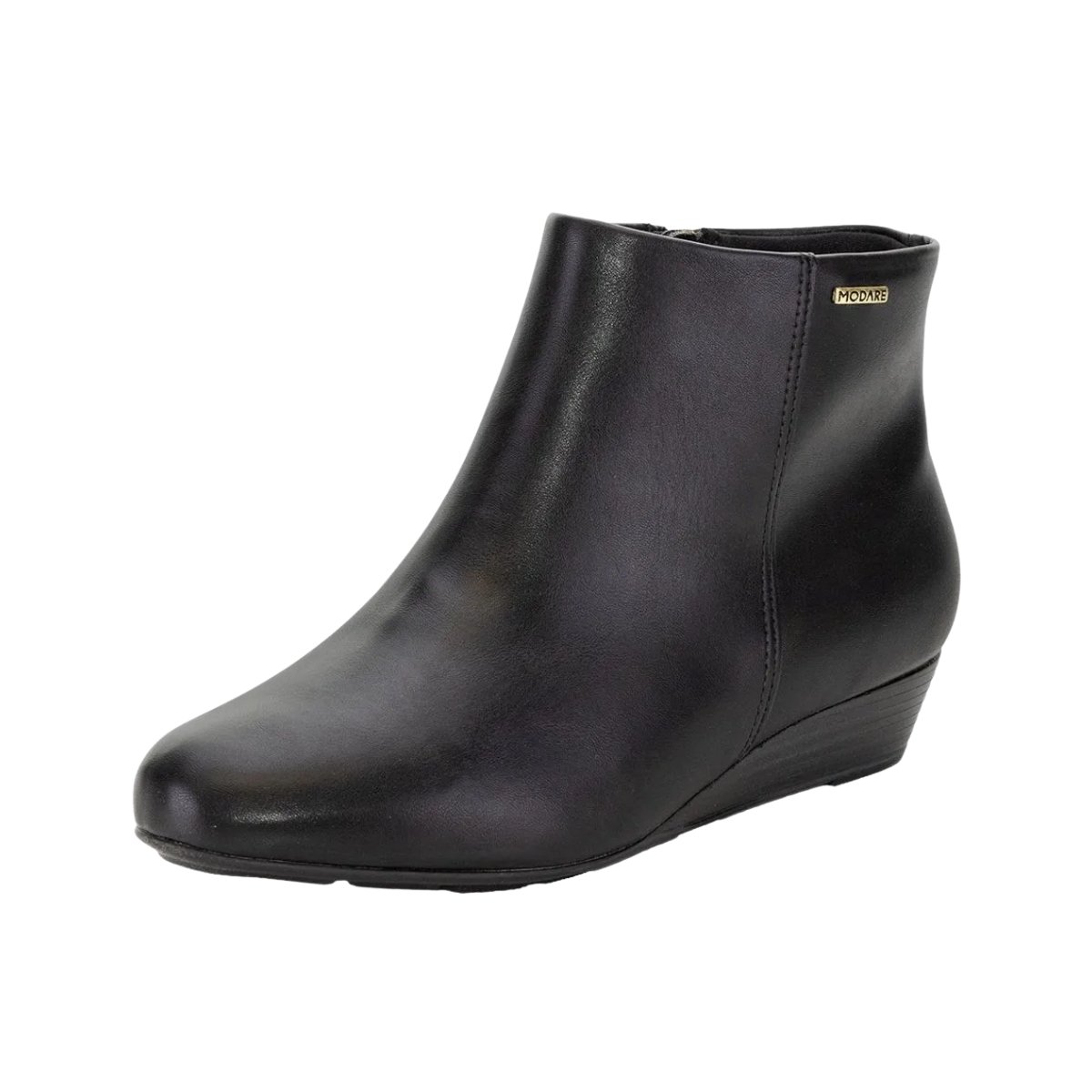Bota Feminina Modare Cano Baixo Ziper Preta Preto 3