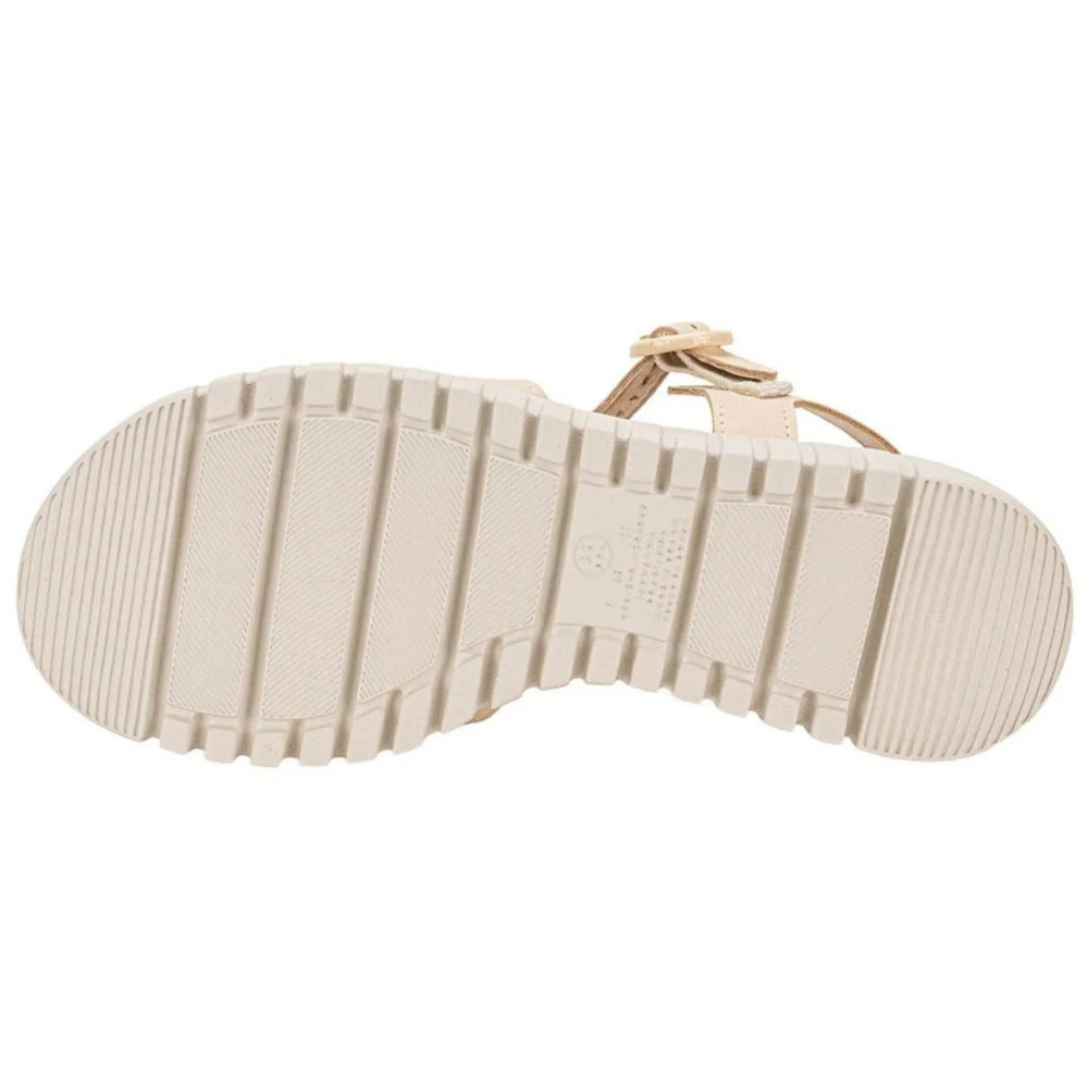 Sandalia Modare Anabela Tiras Cruzadas Conforto Creme Creme 5