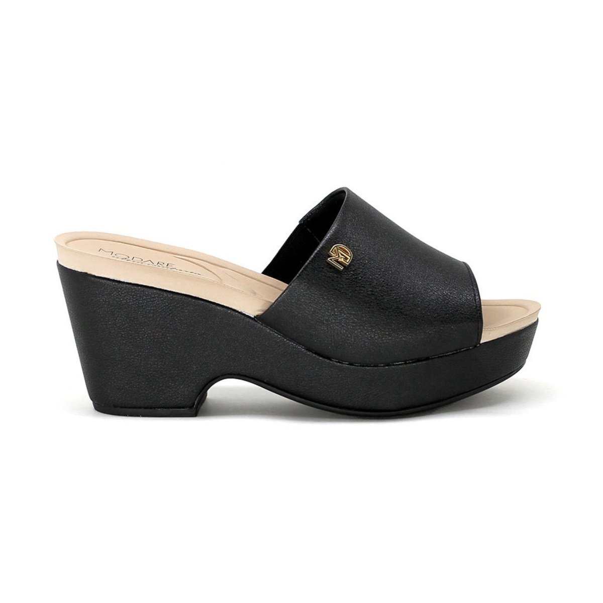 Tamanco Modare Plataforma Anabela Conforto Preto Preto 4