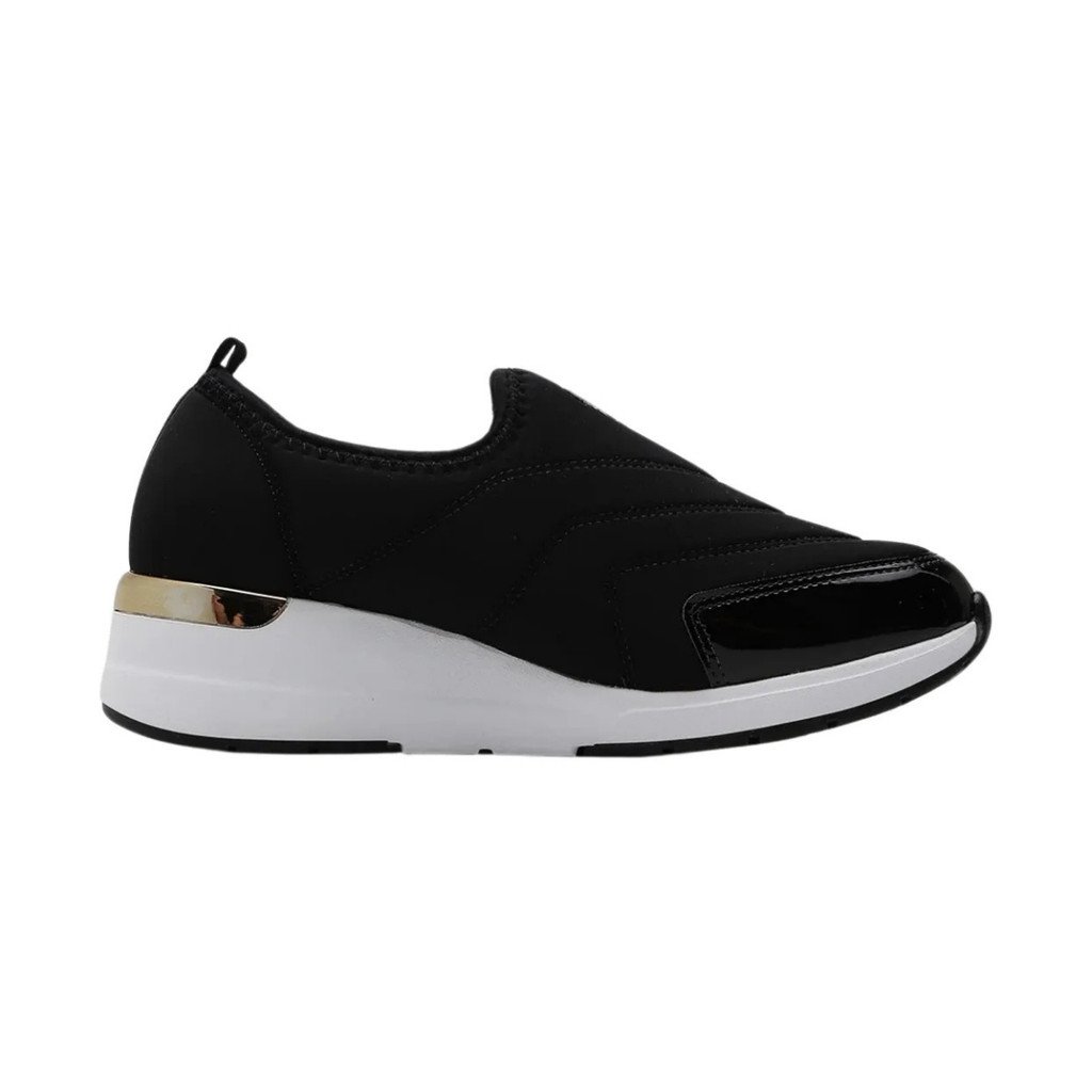 Tenis Feminina Modare Casual Slip On Lycra Preto 7394101