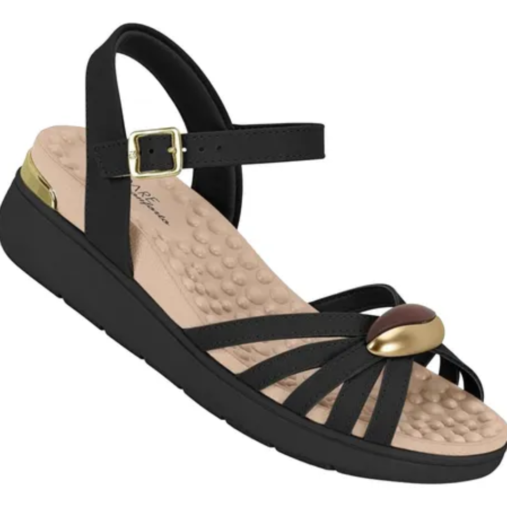 Sandalia Feminina Modare Preto Casual Ultraconforto Preto 2