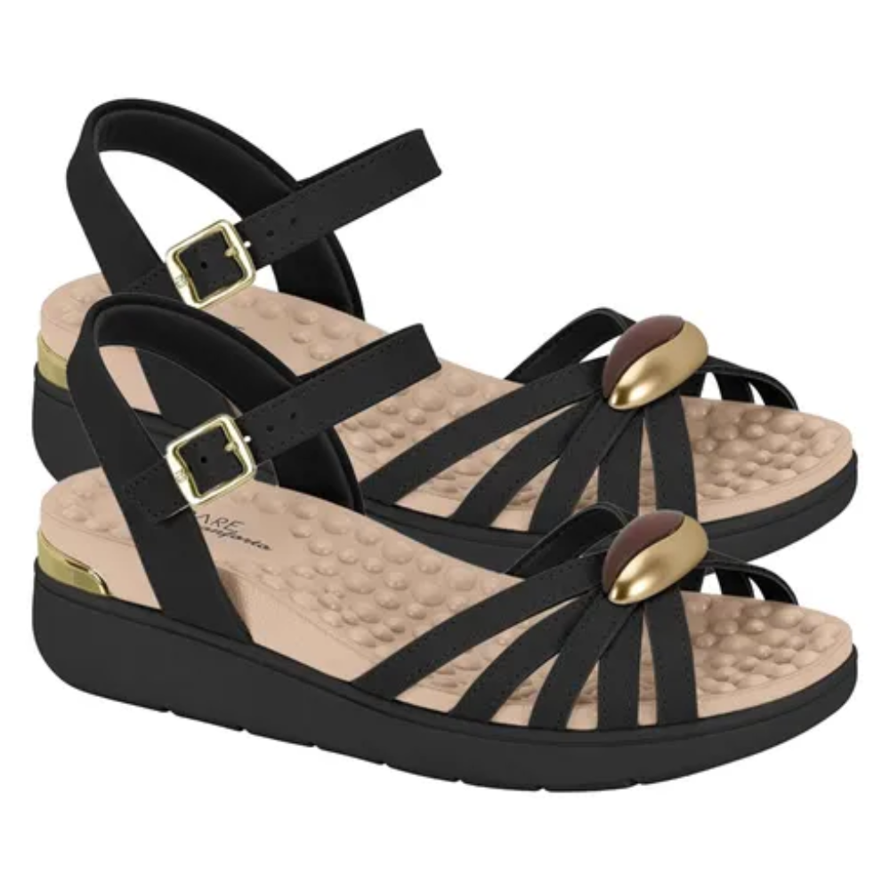 Sandalia Feminina Modare Preto Casual Ultraconforto Preto 4