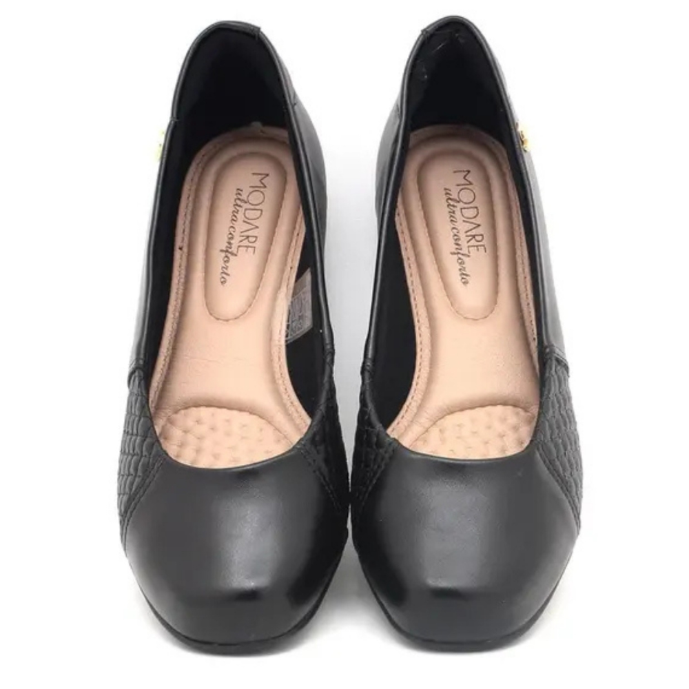 Sapatilha Feminina Modare Ultraconforto Joanete Preta Preto 4