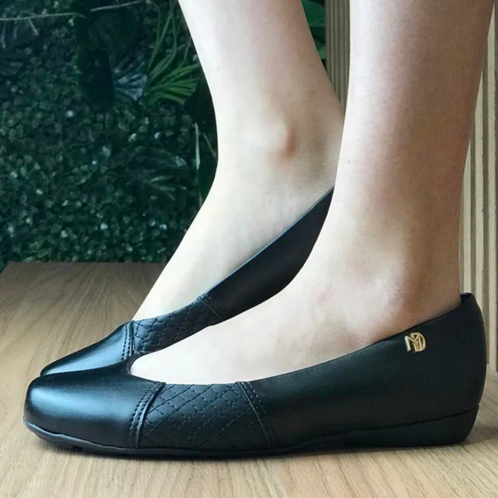 Sapatilha Feminina Modare Ultraconforto Joanete Preta Preto 5