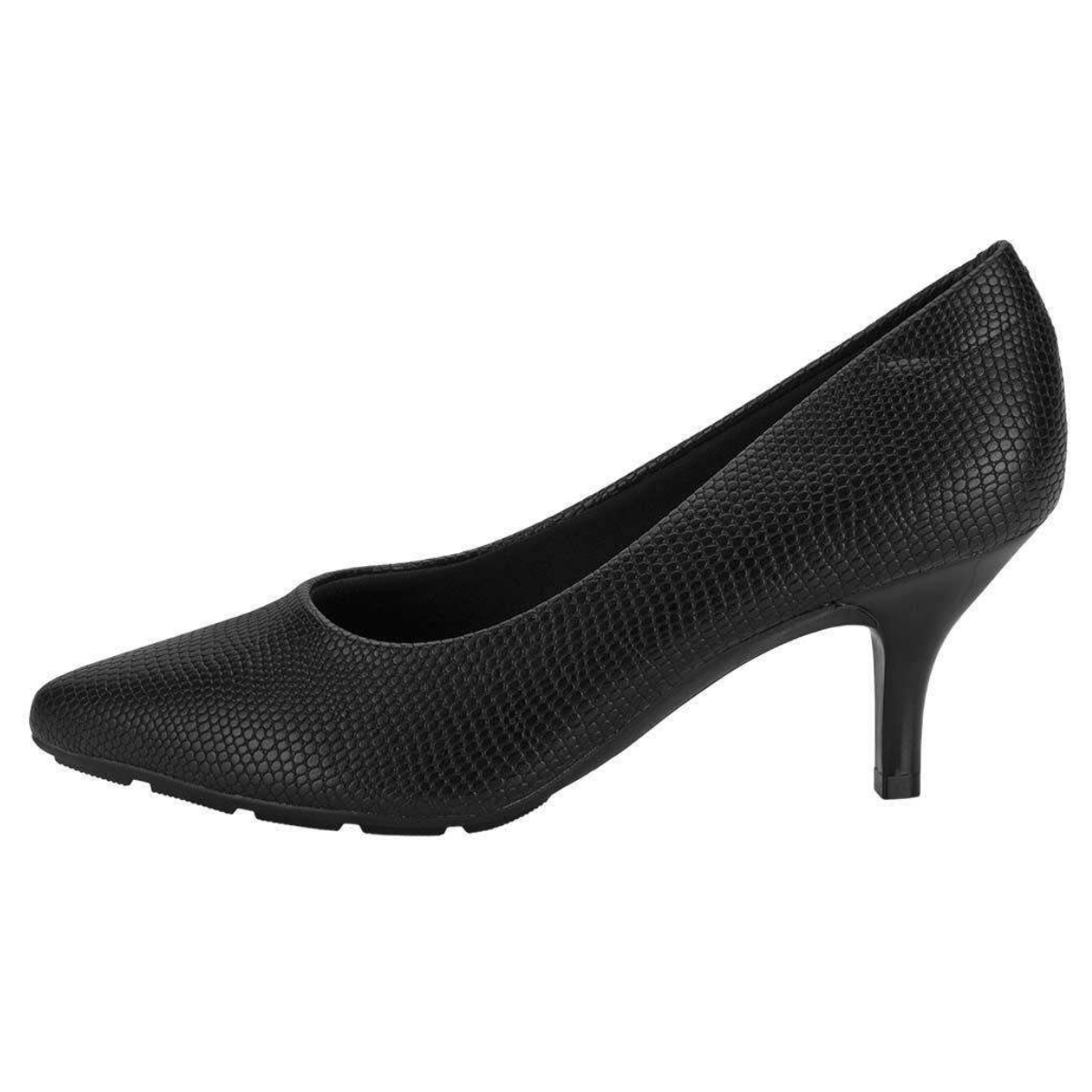 Scarpin Modare Moderno Linha Ultraconforto Feminino Preto Preto 2