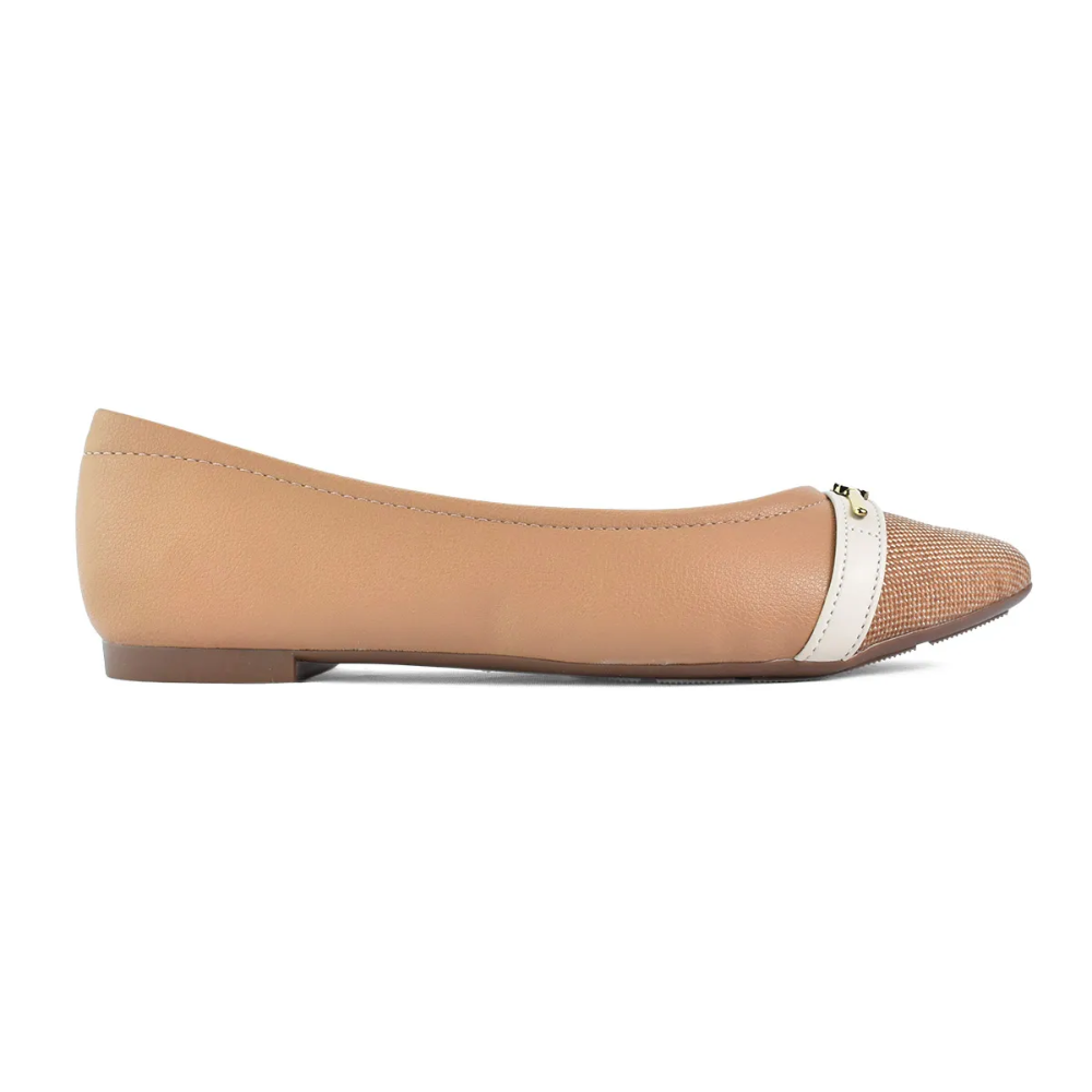 Sapatilha Modare Ultraconforto Fivela Feminina Elegante Tan/Camel/Creme 2