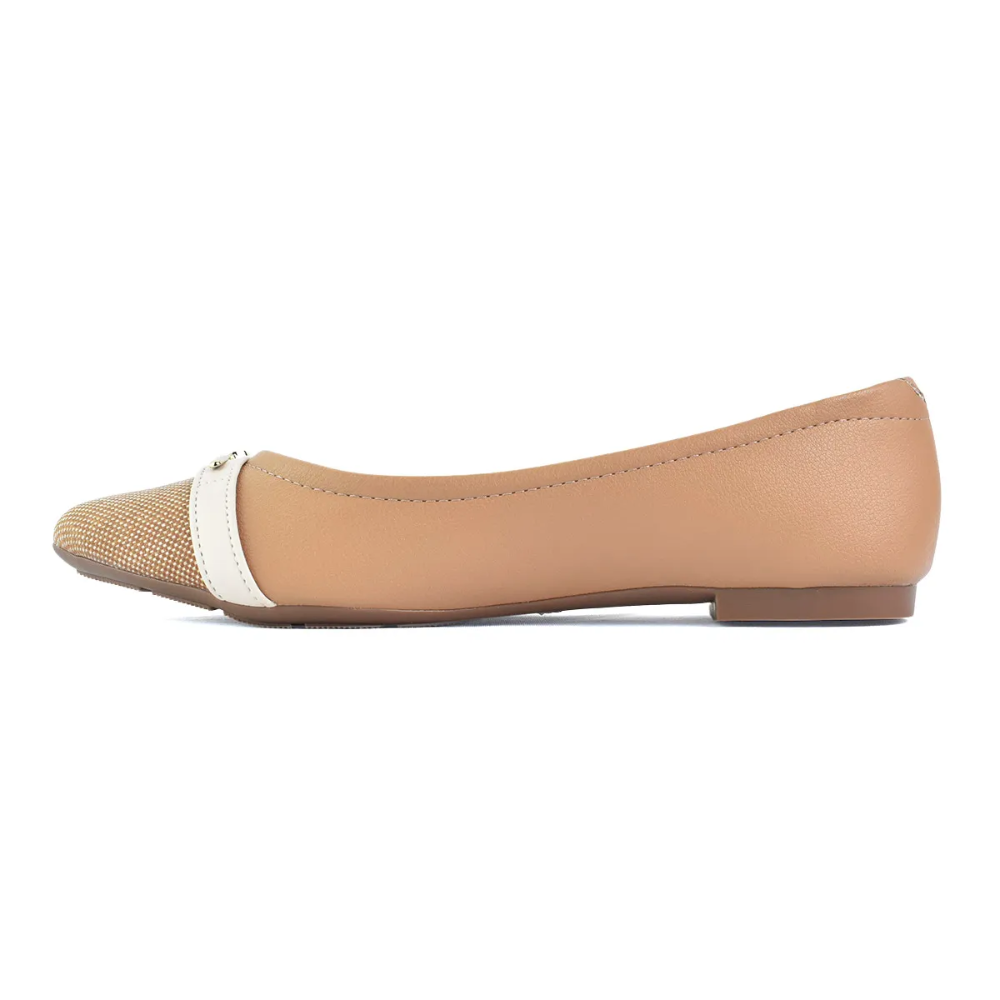 Sapatilha Modare Ultraconforto Fivela Feminina Elegante Tan/Camel/Creme 5