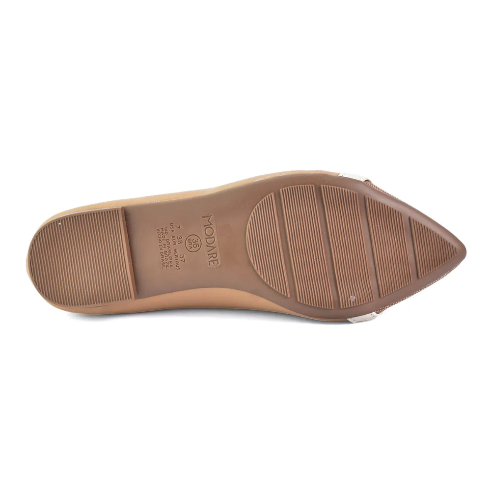 Sapatilha Modare Ultraconforto Fivela Feminina Elegante Tan/Camel/Creme 6