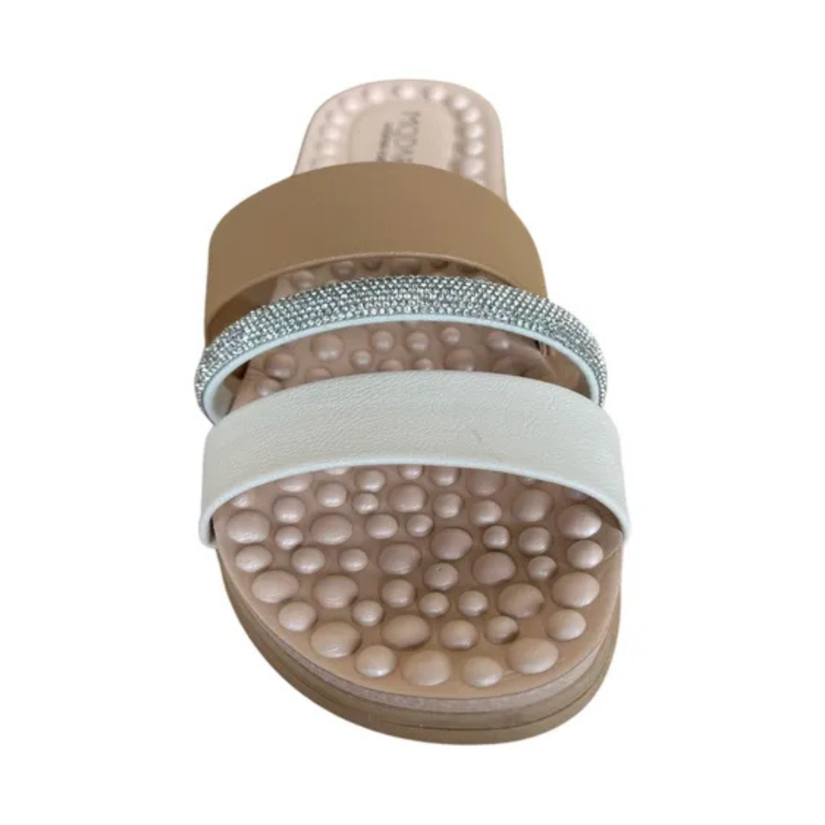 Modare Tamanco Elegante Creme Cinza Branco Off Bege 3