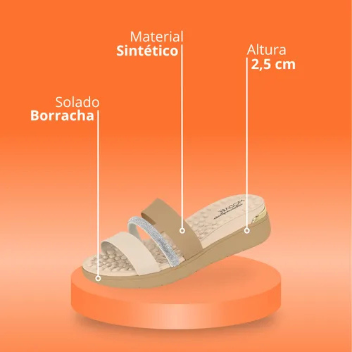 Modare Tamanco Elegante Creme Cinza Branco Off Bege 5