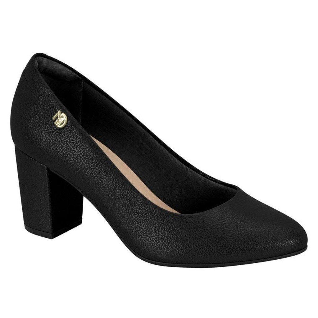 Sapato Modare Casual Salto Alto Bloco Conforto Preto 7377105