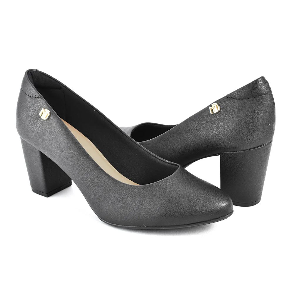 Sapato Modare Casual Salto Alto Bloco Conforto Preto 7377105 Preto 4