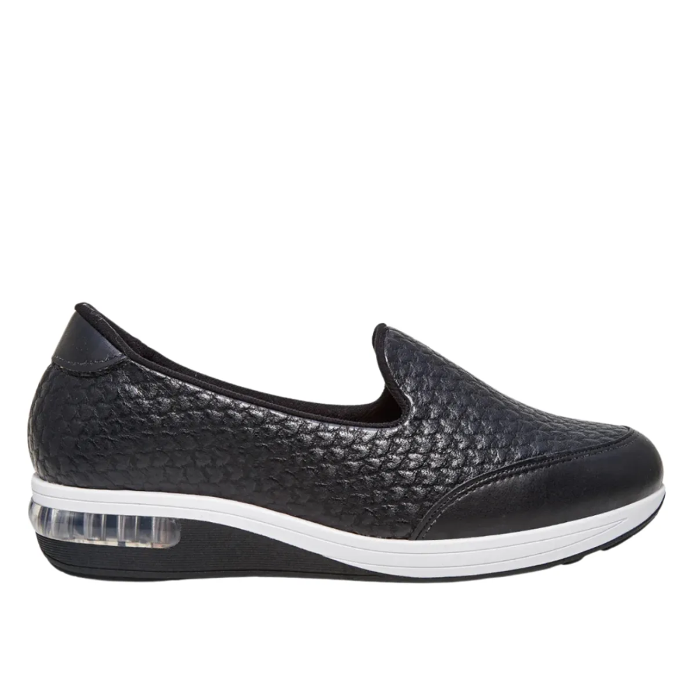 Modare Tenis Slip On Gel Tech Preto Conforto Preto 2