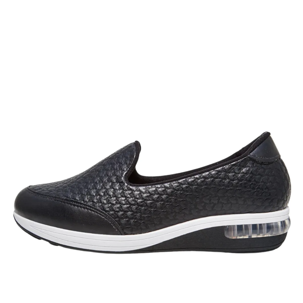 Modare Tenis Slip On Gel Tech Preto Conforto Preto 5