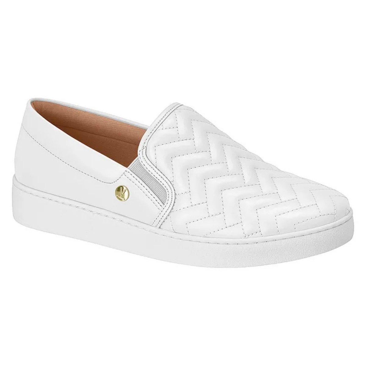 Tenis Vizzano Feminino Slip On Branco Essencial
