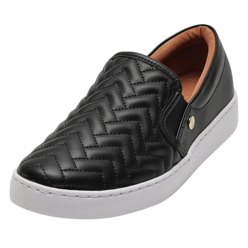 Tenis Vizzano Feminino Slip On Basico Preto  Preto 5