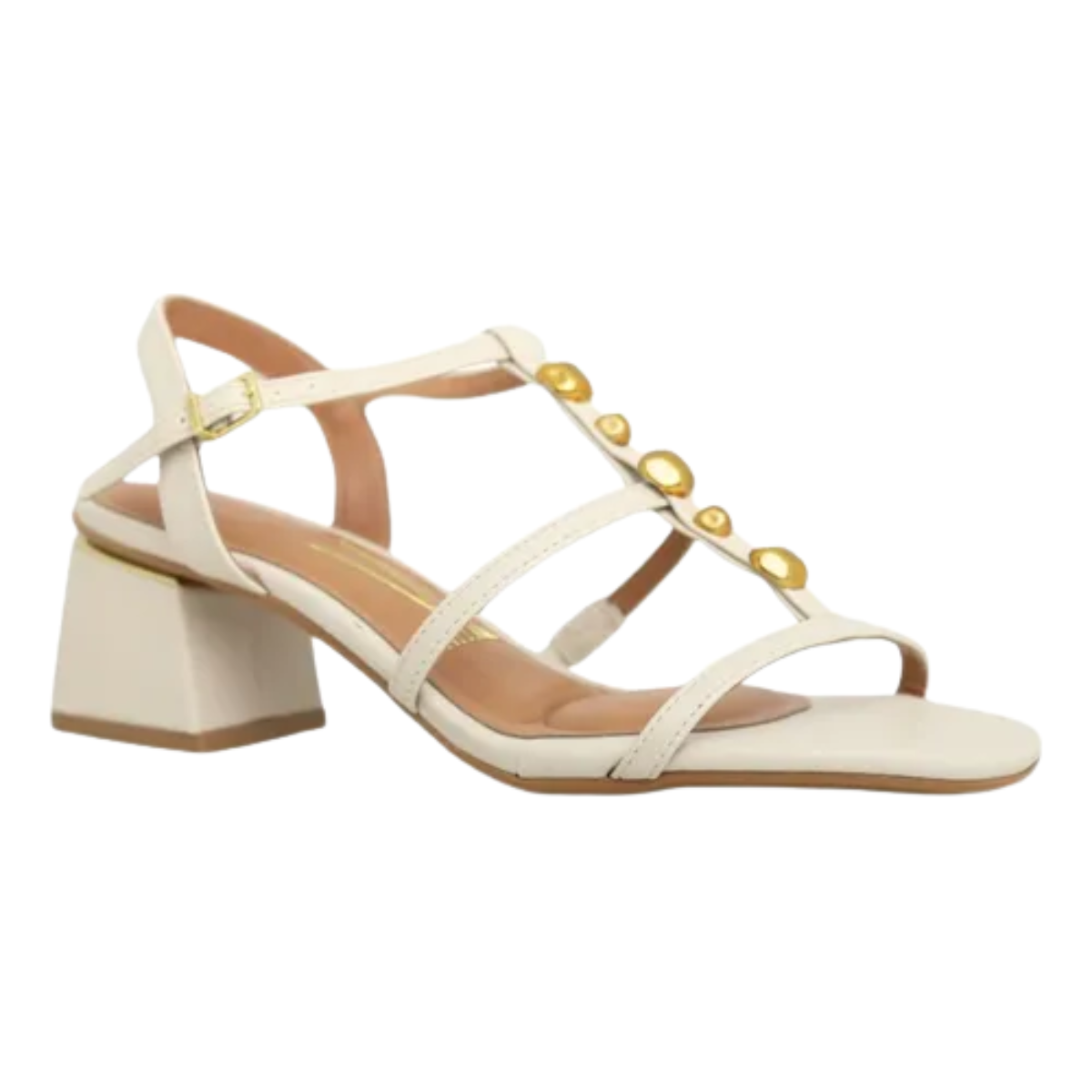 Sandalia Vizzano Feminina Branco Off Salto Bloco Conforto Branco/Off 3